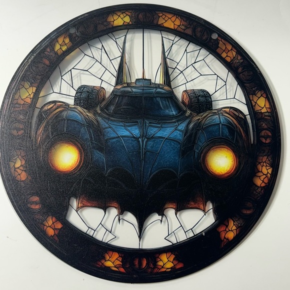 Faux Acrylic Stained Glass Batman / Batmobile Art 🦇 - Picture 6 of 6